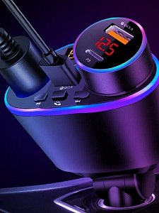 FM-модулятор трансмиттер автомобильный + разветвитель с Bluetooth TDS TS-CAF25